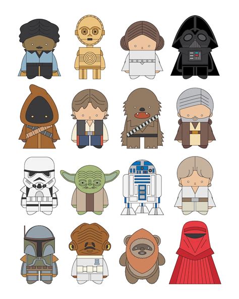 Star Wars All Characters Etsy