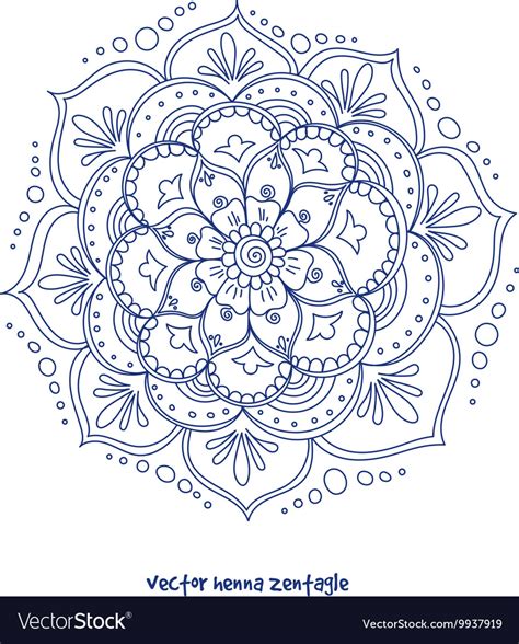 Henna Mandala Flower