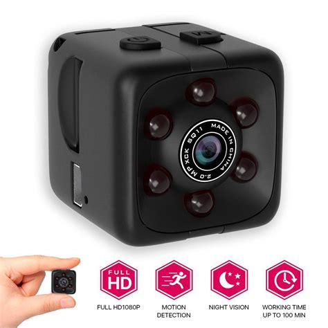 NEW 2018 UPGRADED Spy Mini Hidden Camera 1080P Portable Cube By