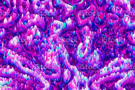 Neon Colorful Ombre Pink Purple Blue Background Abstract Mountain