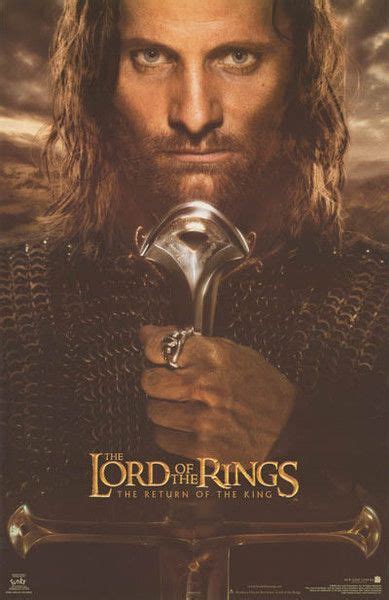 Lord Of The Rings Aragorn 2003 Poster 22x34 Bananaroad Viggo