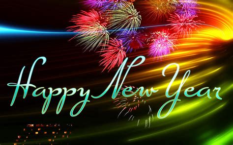 Happy New Year New Year Greetings Fireworks Image Hd Wallpaper For