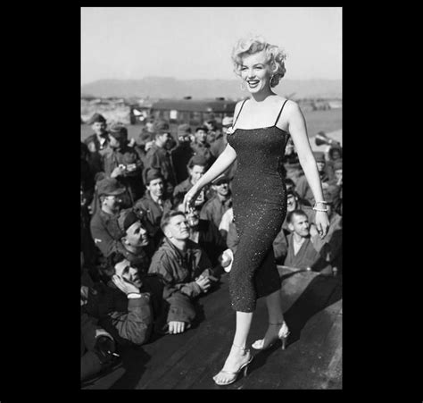 Marilyn Monroe Uso Tour Photo Korean War Hot Blonde Gorgeous Sexy Perky Dress Ebay