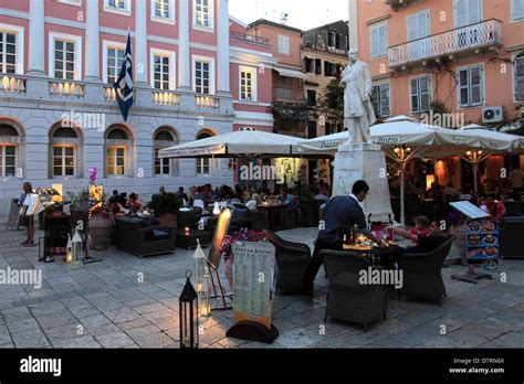 Cafe Bar Jewish Quarter Corfu Town Corfu Island Greece Europe