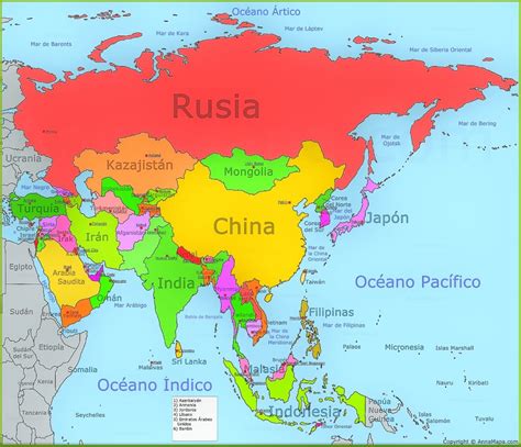 Top Mejores Mapa Politico De Asia Con Capitales En Espa Ol En