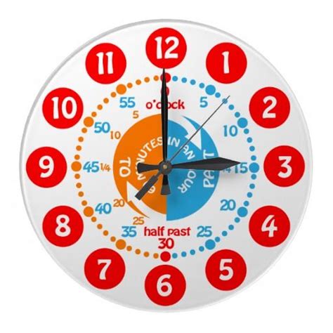 Early Learning Learn To Tell Time Wall Clock Help Your Little Ones