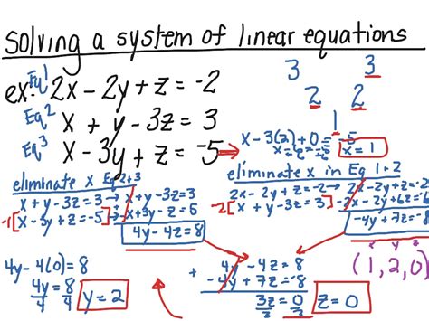 Solving A System Of Linear Equations Variables Math Showme