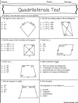 Polygon And Quadrilateral Basics Quiz