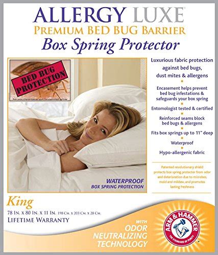 100% waterproof mattress protector is breathable to sleep comfortably. Allergy Luxe Arm & Hammer Antimicrobial Bed Bug Proof ...