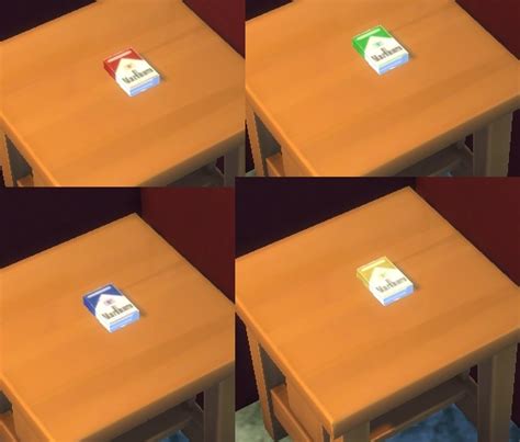 Theninthwavesims The Sims 4 Marlboro Cigarette Boxes Clutter