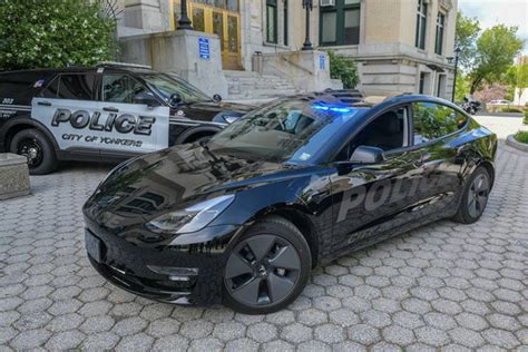 City Of Yonkers Unveils Tesla Model 3 Police Car Its First Fully