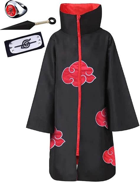 Buy SAFTYBAY Unisex Akatsuki Cloak Akatsuki Robe Halloween Naruto Anime Cosplay Itachi Costume