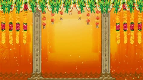 Hindu Wedding Traditional Background 4k Thoranam Effects 4k