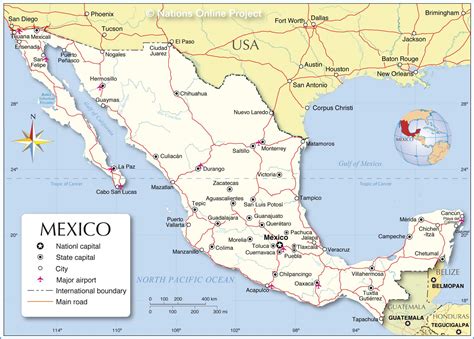Mapa Geografico De Mexico