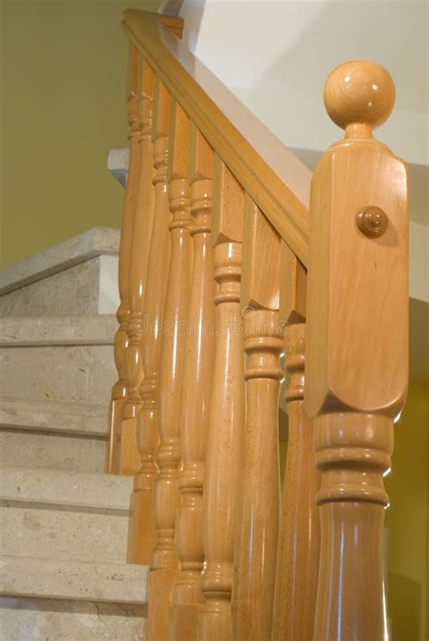 Wooden Handrail Stock Image Image Of Home Living Form 4120469