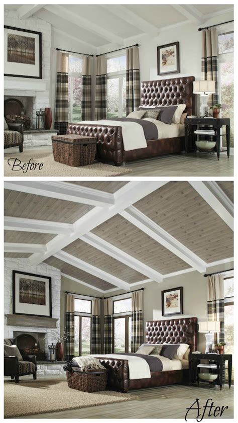 Beadboard ceiling panels wood plank ceiling wooden ceilings ceiling tiles ceiling beams wood planks ceiling design high ceiling lighting give your basement a lift by replacing the drop ceiling with a diy beadboard ceiling. Remodelaholic | DIY Beadboard Ceiling To Replace a ...