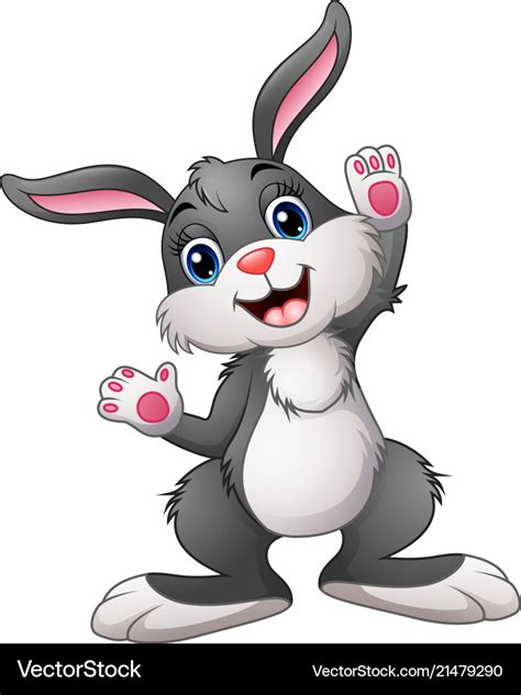 Happy Rabbit Cartoon Royalty Free Vector Image
