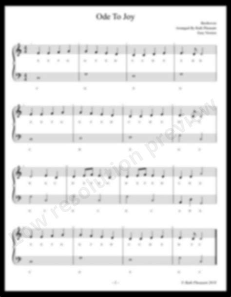 Ode To Joy Easy Piano Sheet Music With Note Names Payhip