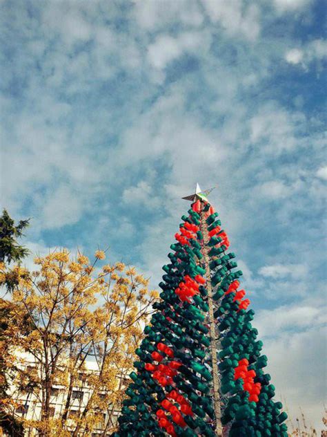 Fake Christmas Tree By A Group Of Citizens In Elbasan Snupdesign