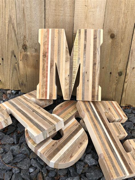 Pallet Letters A To Z Rustic Edge Rustic Wedding Decor Etsy Wood
