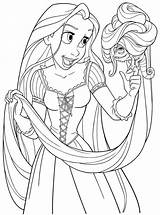 Rapunzel Coloring sketch template
