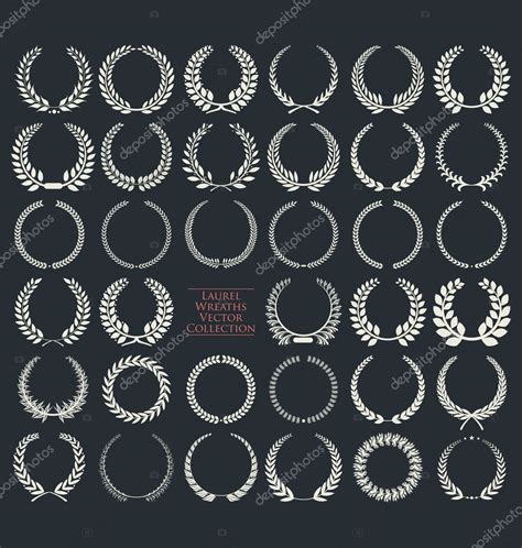 Laurel Wreath Collection Stock Vector Image By ©totallyout 43689585