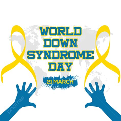 Vektor Hari Dunia Down Syndrome Abstrak Peduli Positif Pengobatan