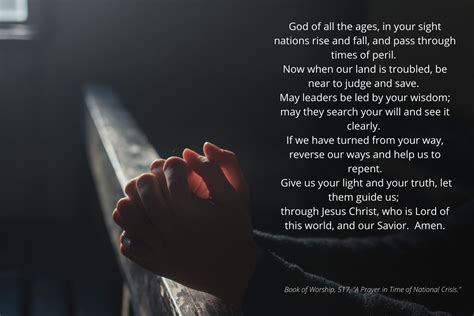 A Prayer In Time Of National Crisis The United Methodist Church