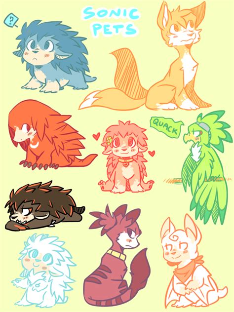 Sonic Pets Doodles By Diachanx On Deviantart Sonic Sonic Fan