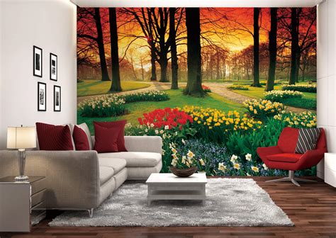 Floral Sunset Pr1857 Wall Mural Full Size Large Wall