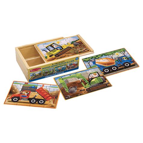 Melissa And Doug Construction Puzzles In A Box Buy Online
