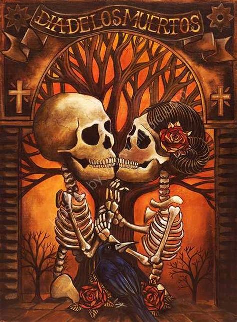 Dia De Los Muertos Couple Painting