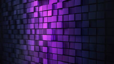 3d Background Wallpaper 4k Squares Purple Light Metal