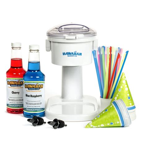 Hawaiian Shaved Ice Kid Friendly Snow Cone Machine Package With Syrup