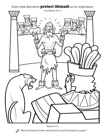 Free lds clipart to color for primary children. Primarily Inclined: Primary 4 Lesson 11: Abinadi and King Noah