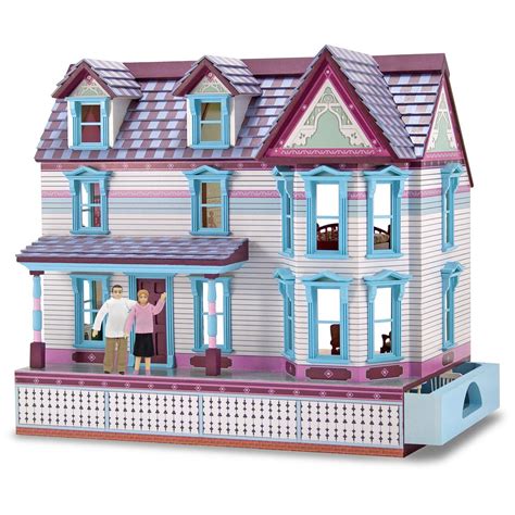 Melissa And Doug® Wooden Self Storing Fully Furnished Dollhouse