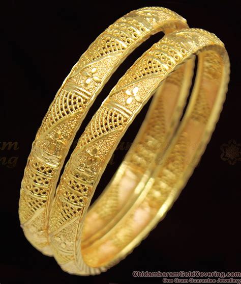Br1085 28 Unique Bridal Design Kerala Traditional Gold Bangle For Marriage
