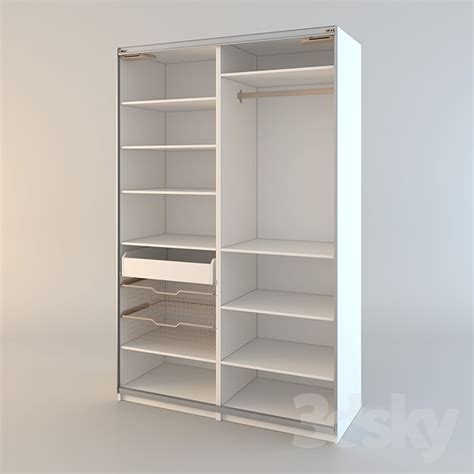 This model contains the frames for high cabinets, base cabinets, and wall cabinets including corners and fridge cabinets. 3d models: Wardrobe & Display cabinets - IKEA PAX / PAX Wardrobe