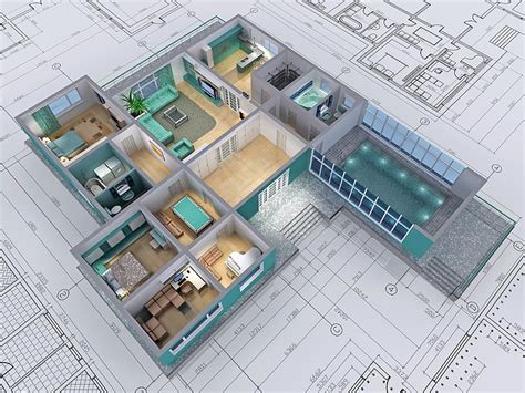 House Floor Plan Design Architecture Drawings Housing Hd Wallpaper