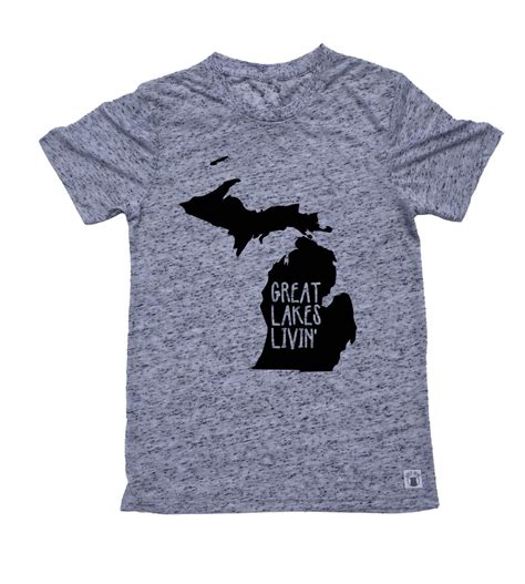 Unisex Tri Blend T Shirt Michigan Great Lakes Livin Shirts T Shirts