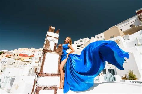 Santorini Flying Dress Photoshoot Getyourguide