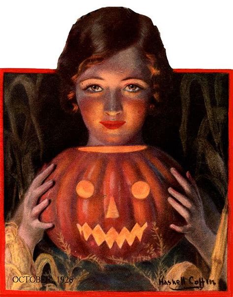 The Farmers Wife Flapper And Jol Vintage Halloween Magazine Cover