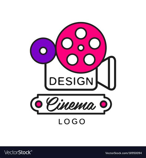 Creative Modern Cinema Or Movie Logo Template Vector Image