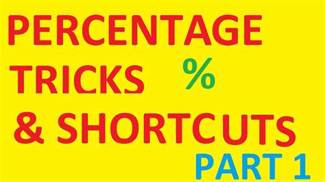 Maths Shortcut Percentage Tricks In Few Seconds Youtube