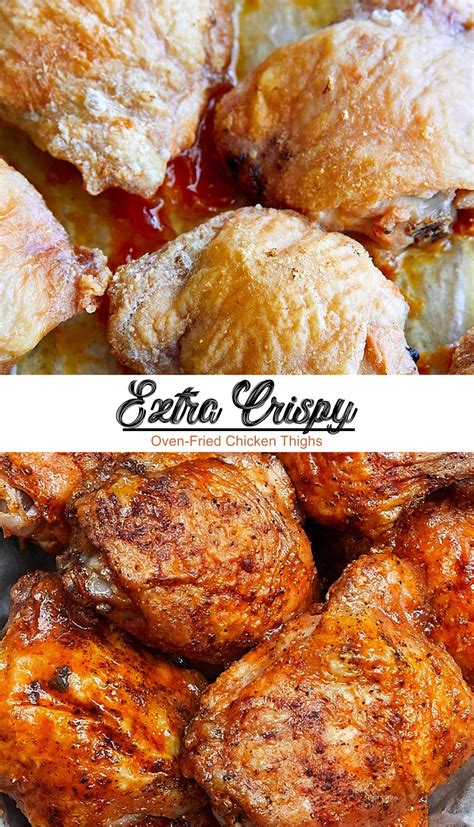 Roast for another 15 minutes or so, until the. Extra Crispy Oven-Fried Chicken Thighs | Recipe Spesial Food