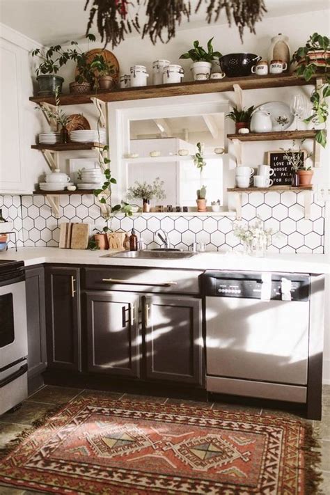 Start a mini plant collection in the kitchen instead. How to Create a Boho Kitchen - Daily Dream Decor