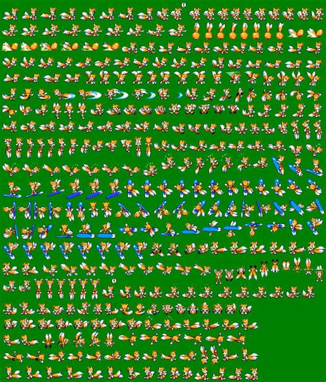 Miles Tails Prower Sprite Sheets By Zmk30 On Deviantart
