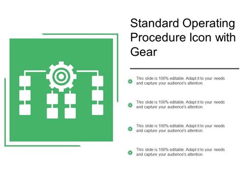 Standard Operating Procedure Icon With Gear Template