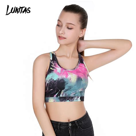 LUKITAS Sexy Fitness Women Push Up Printed High Stretch Breathable