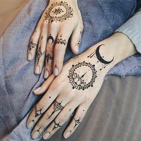 Moon Henna Art Henna Tattoo Designs Hand Henna Inspired Tattoos
